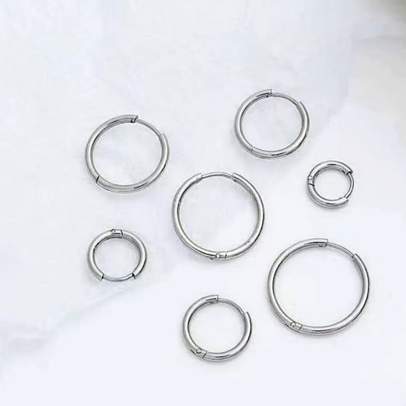Wholesale 10pcs Stainless Steel Hoop Earrings