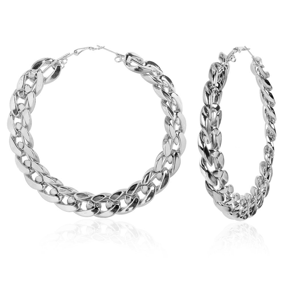 Wholesale Fashion Retro Geometric Round Metal Hoop Earrings ACC-ES-Tengc003
