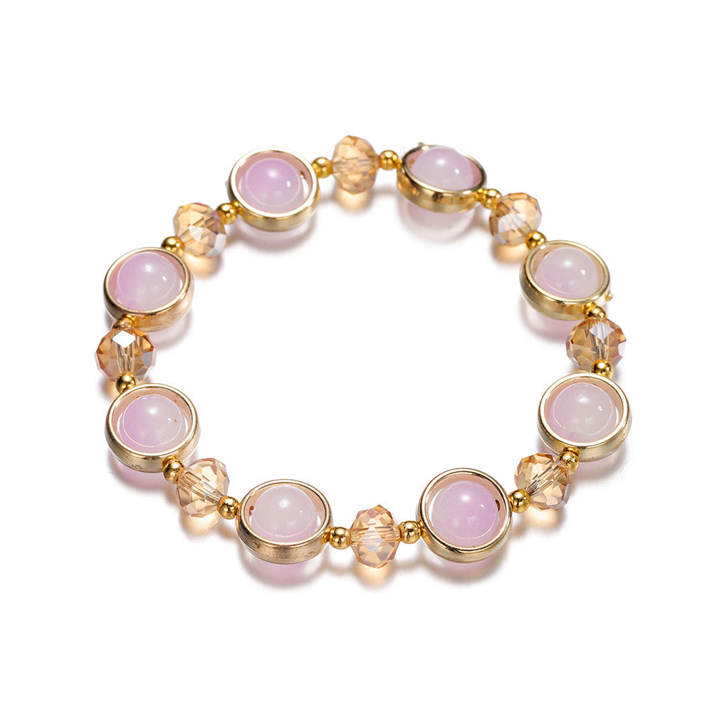 Wholesale Children S Blue And White Gradient Glass Bracelet Fashion Accessory For Everyday Wear