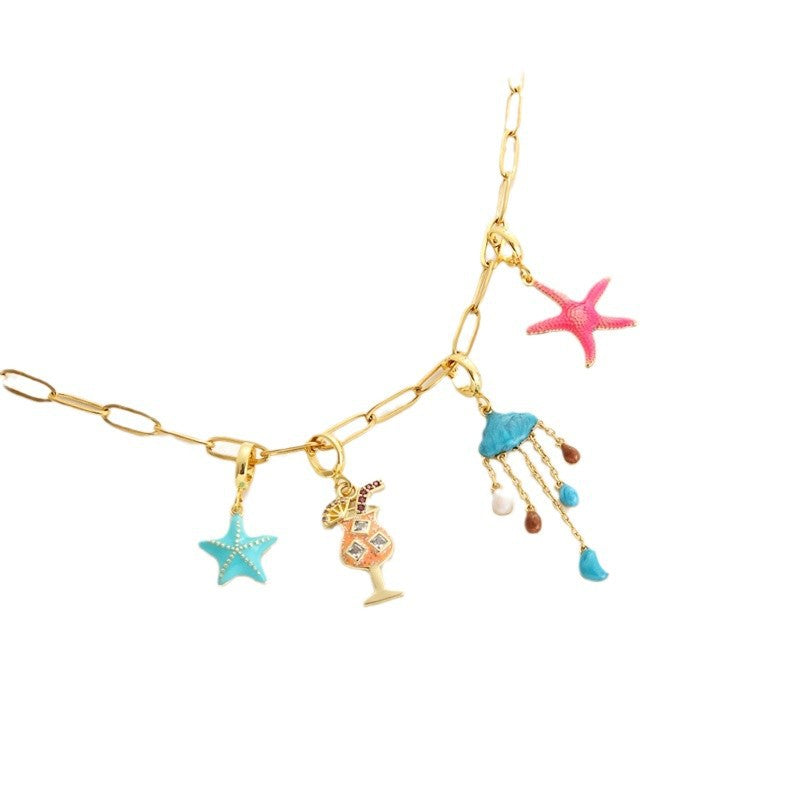 Wholesale stainless steel 18k gold plated clavicle chain