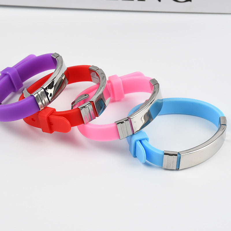 Wholesale Stainless Steel Silicone Bracelet