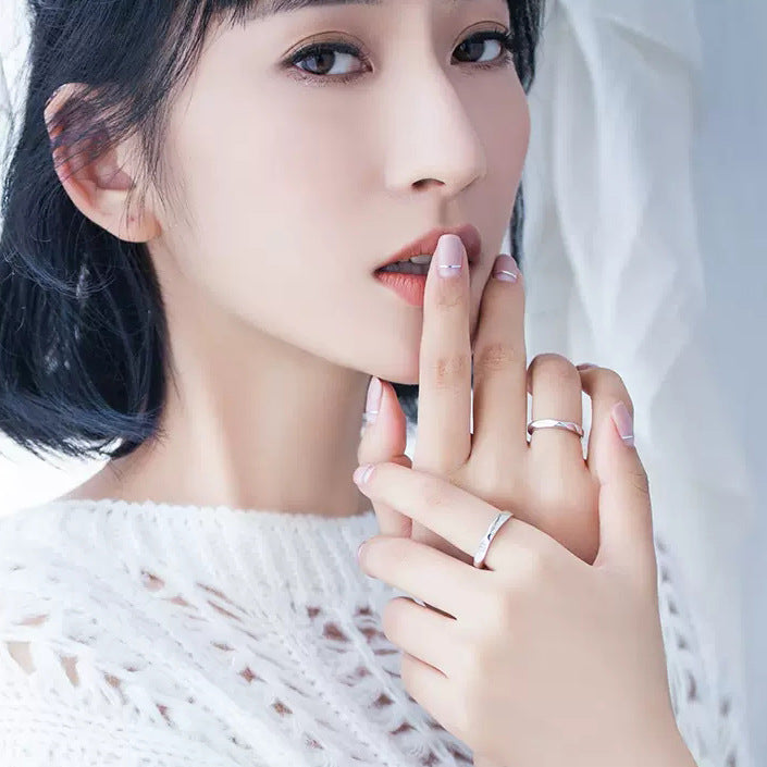 Wholesale S925 sterling silver I love you couple ring