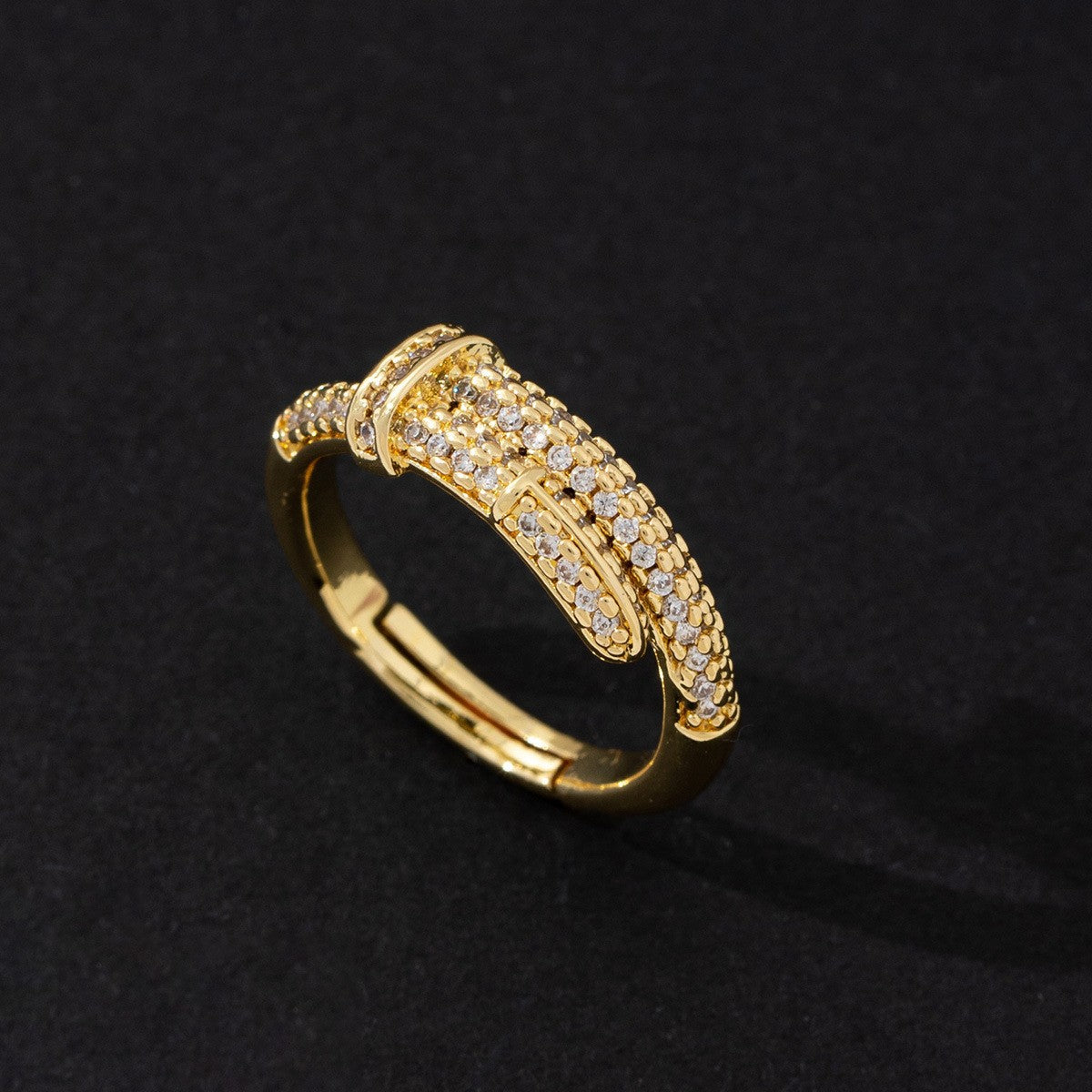 Wholesale Cold Style Vintage Cross Hollow Zircon Open Ring Chic Fashion Accessory For Everyday Wear
