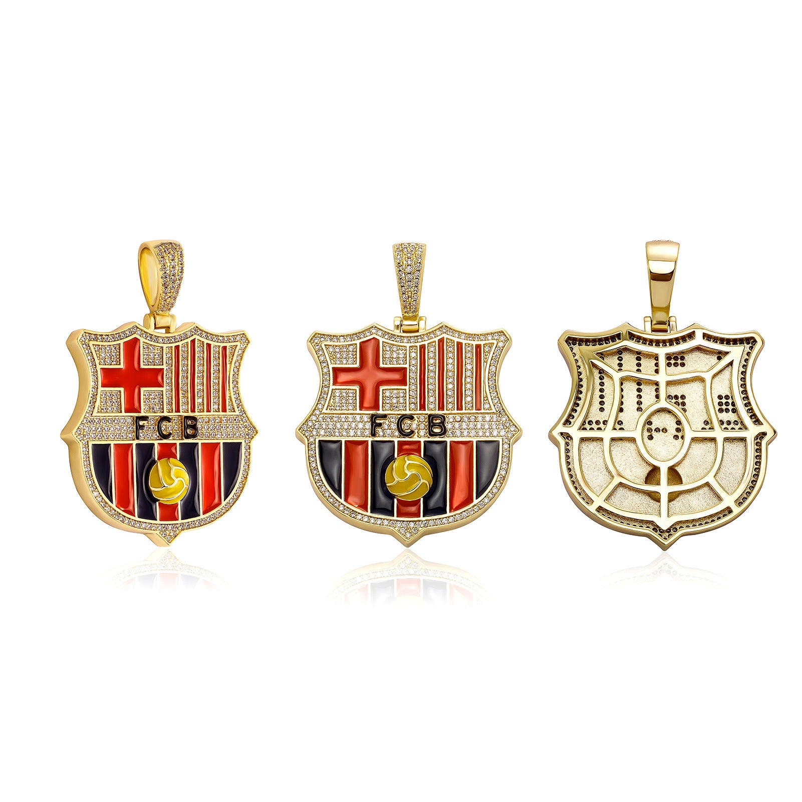 Wholesale Football Club Badge Pendant Colorful Oil Drop Pendant Necklaces ACC-NE-JIna001
