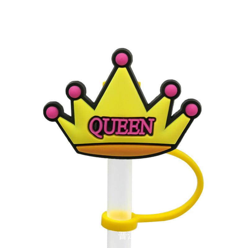 Wholesale 10PCS 7-8mm BOO Creative Silicone Straw Tube Cap Straw Decoration