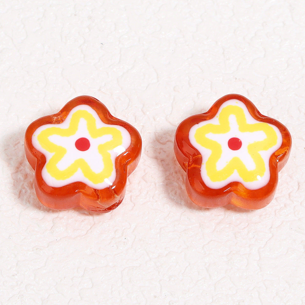 Wholesale   colorful flower patterns Focal Beads DIY Bead Accessories