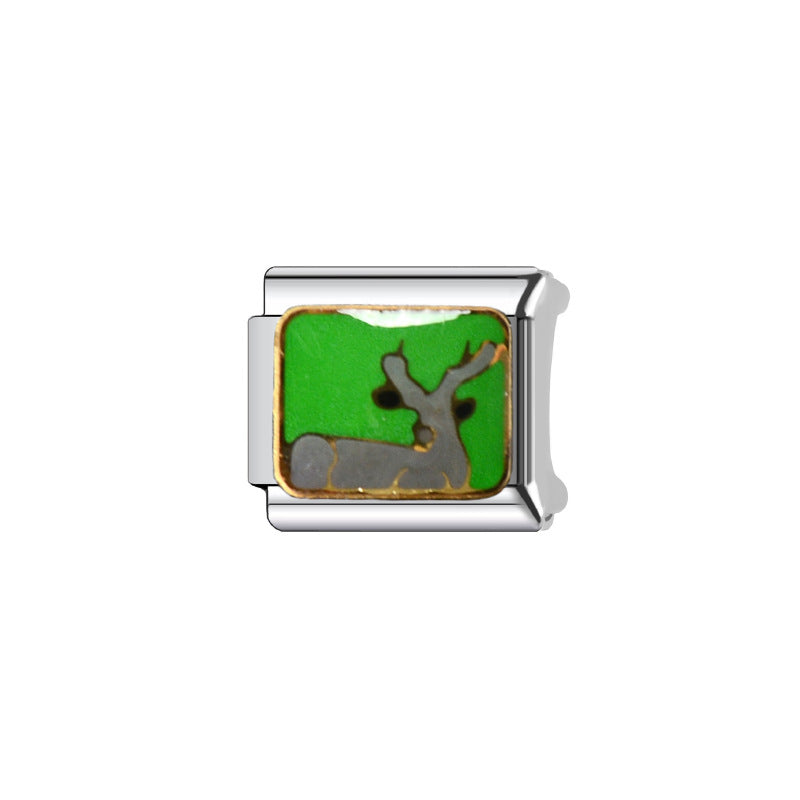 Wholesale Italian Charm Bracelet 9mm DIY Splicing Cute Creative Stainless Steel Composable Bracelet