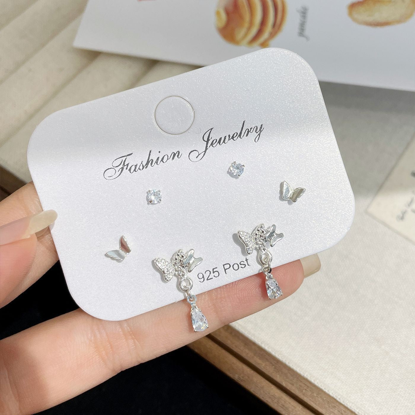 Wholesale Exquisite and Compact Mini Earring Set Silver Needle Earrings Simple Small Earrings