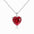 Wholesale S925 Sterling Silver Love Heart-shaped Pendant Heart-shaped Zircon Color Treasure Necklace