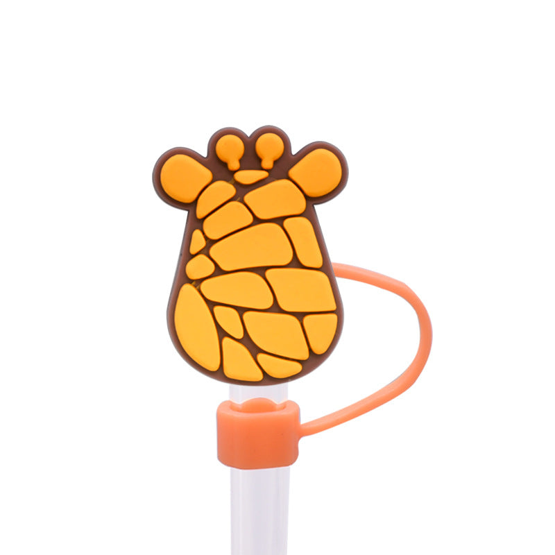 Wholesale Random 100pcs Bread Series Straw Cover 10MM Straw Tube Cap