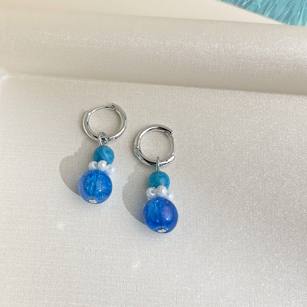 Wholesale  Crystal Blue Earring