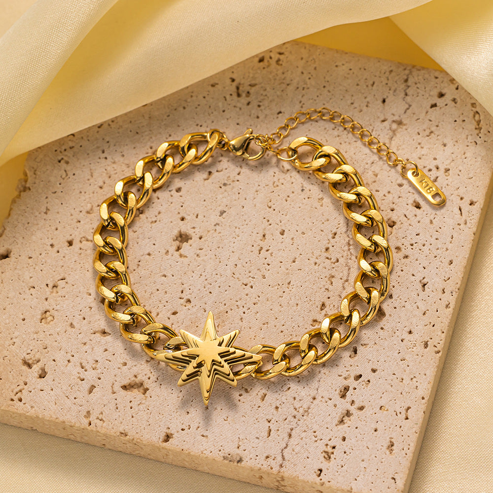 Wholesale Light Luxury Bracelet Gold Plated Bracelet Butterfly Pearl Flower Bracelet Titanium Steel Bracelets ACC-BT-Tais004