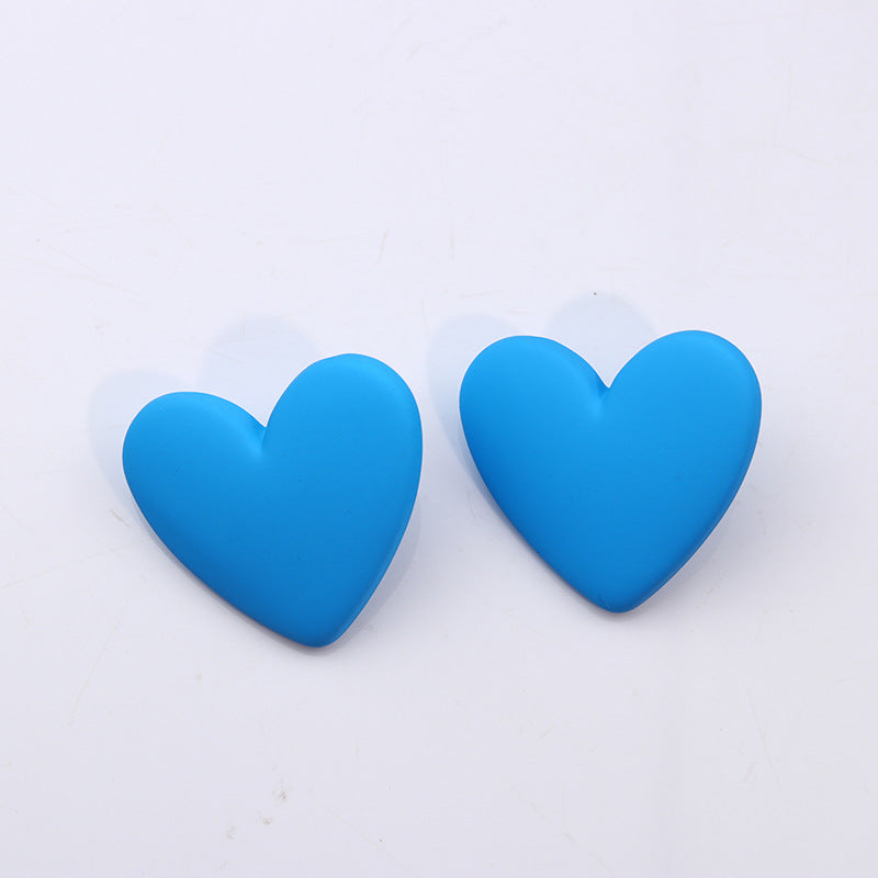 Wholesale 20-Color Heart  Acrylic Earrings