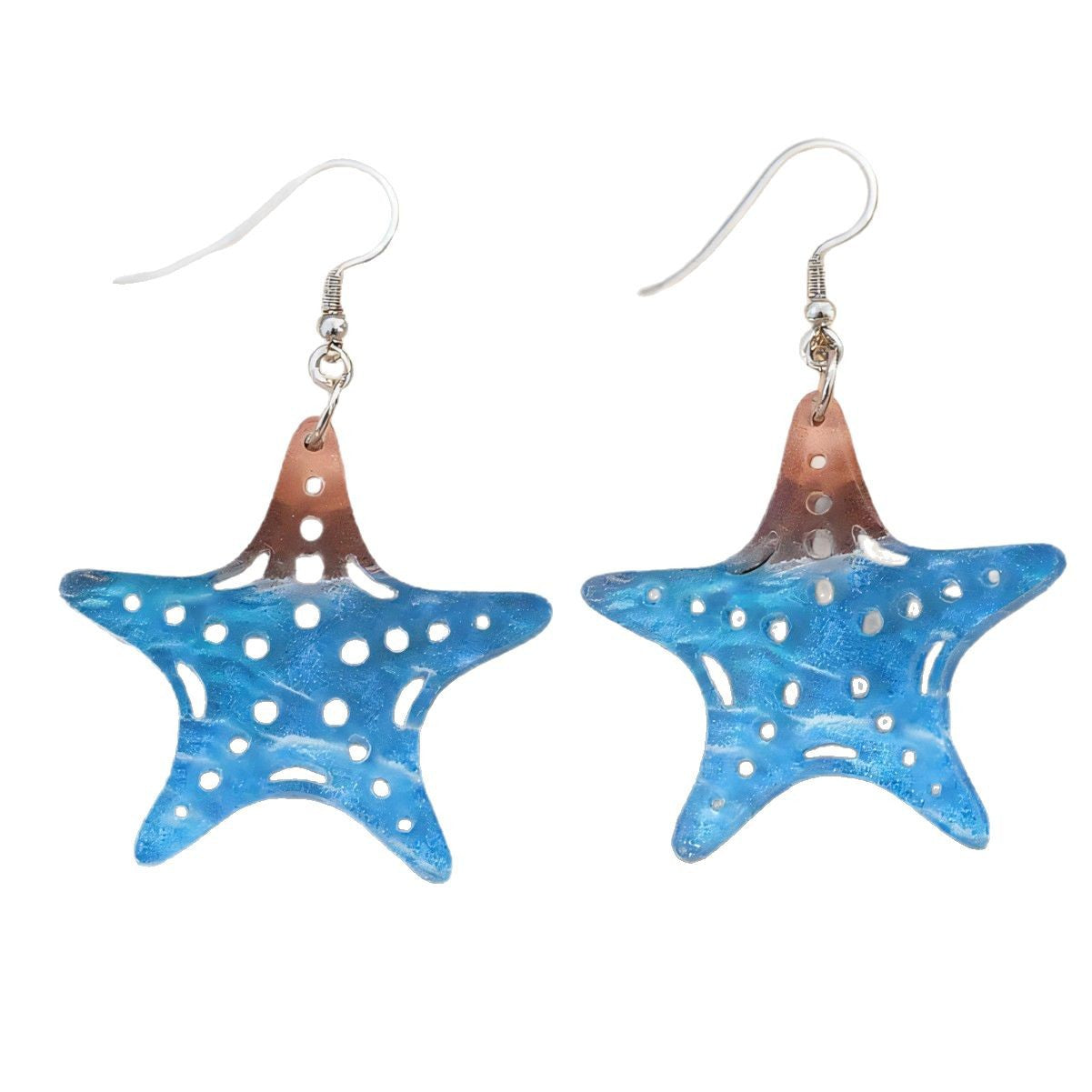 Wholesale Acrylic ocean-themed starfish and turtle pendant earrings