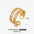 Wholesale Vintage Stainless Steel Chain Open Adjustable 18K Gold Plated Ring
