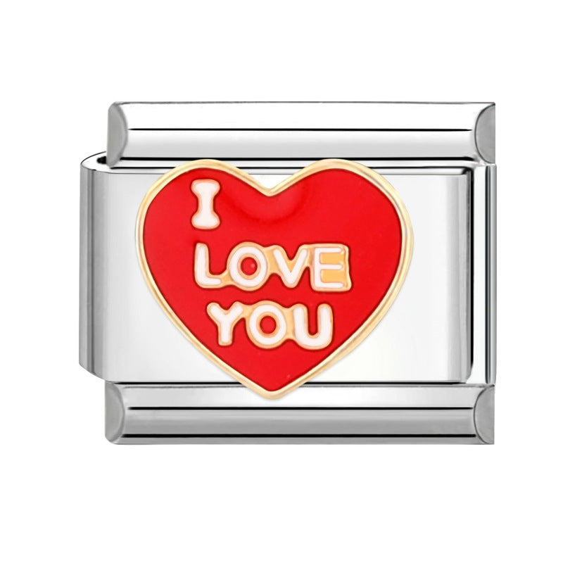 Wholesale Italian modular bracelet 9mm DIY splicing detachable stainless steel combinable bracelet