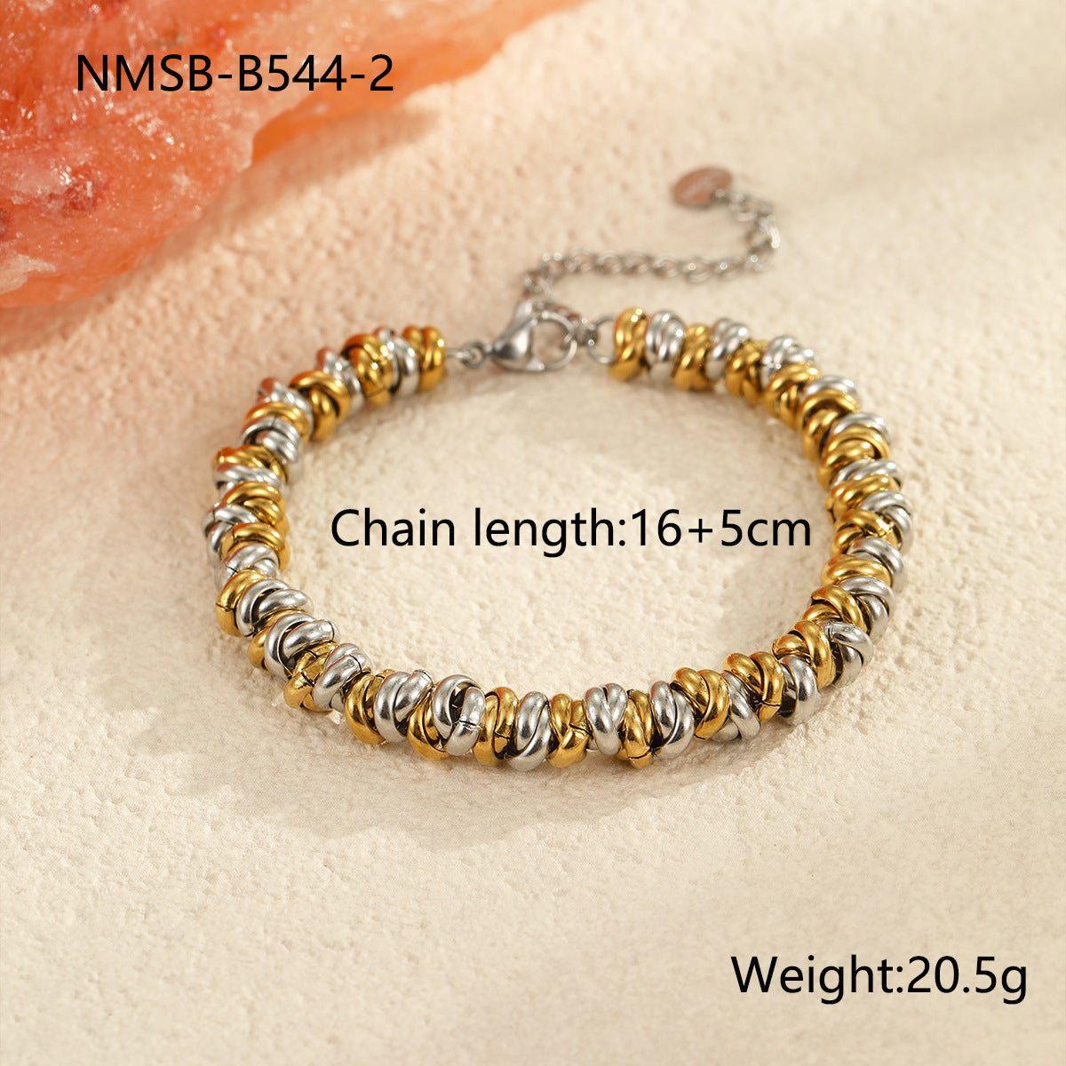 Wholesale  metal style color matching design thick chain stainless steel  bracelet