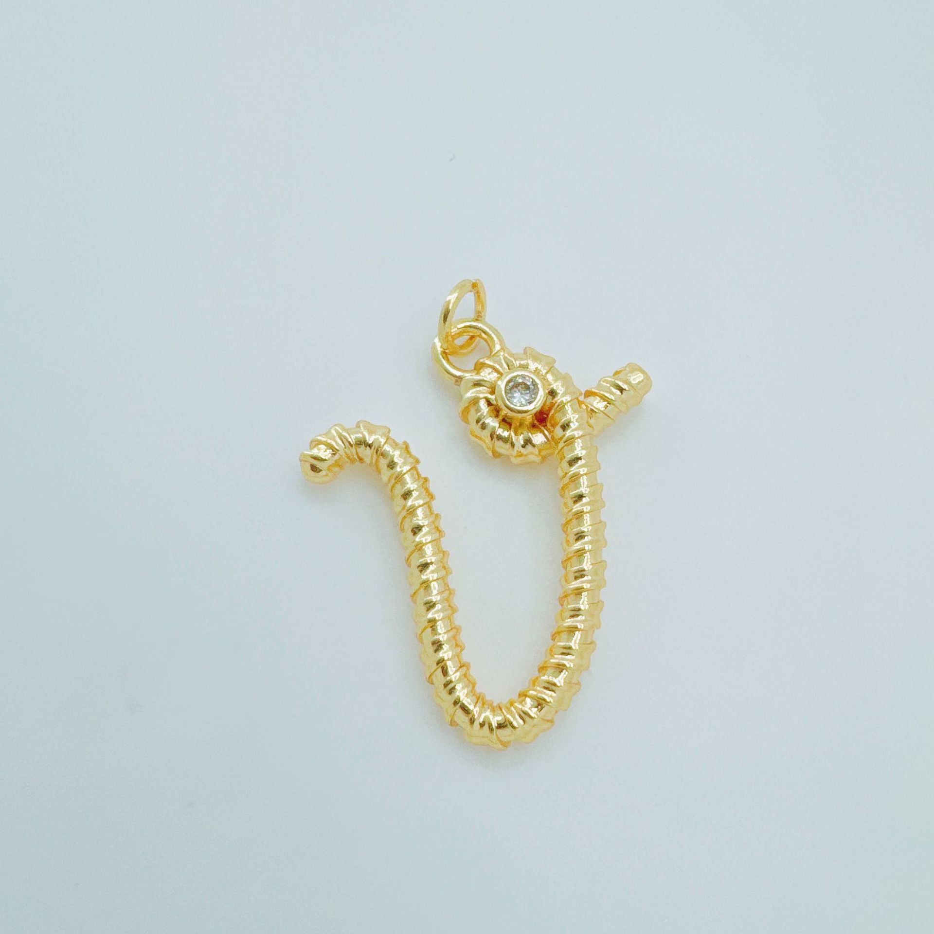 Wholesale Gold Plated Copper 26 Letter Alphabet Pendant,  Trendy Hip-Hop Jewelry Accessory for Everyday Gift