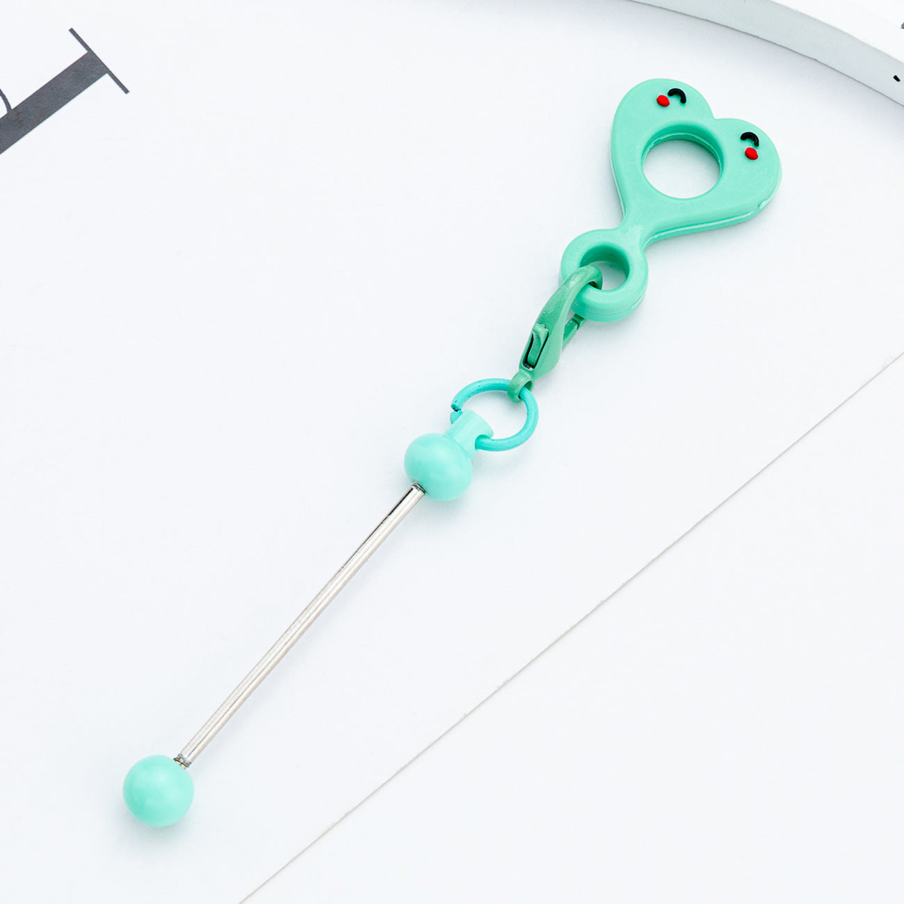 Wholesale v DIY smiley face  straws  Beadable  Keychain