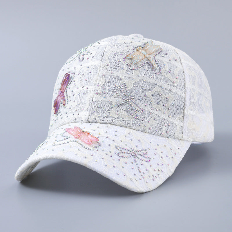 Wholesale lace butterfly dragonfly decorative baseball cap