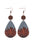 Wholesale  Irregular Graphic Cactus Pattern Leather Earrings