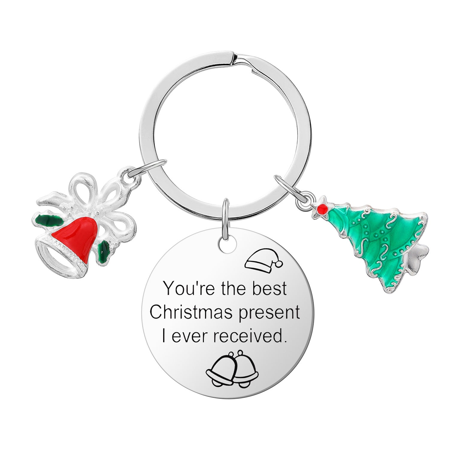 Wholesale Stainless Steel Christmas Keychain