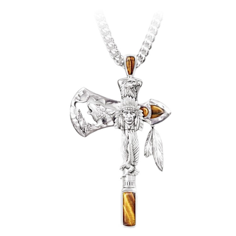 Wholesale  Retro Indian Totem Cross Necklace