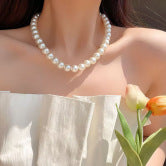 Wholesale Silver Pearl Necklace Elegant French Style Women S Fashion Jewelry Accessory Gift