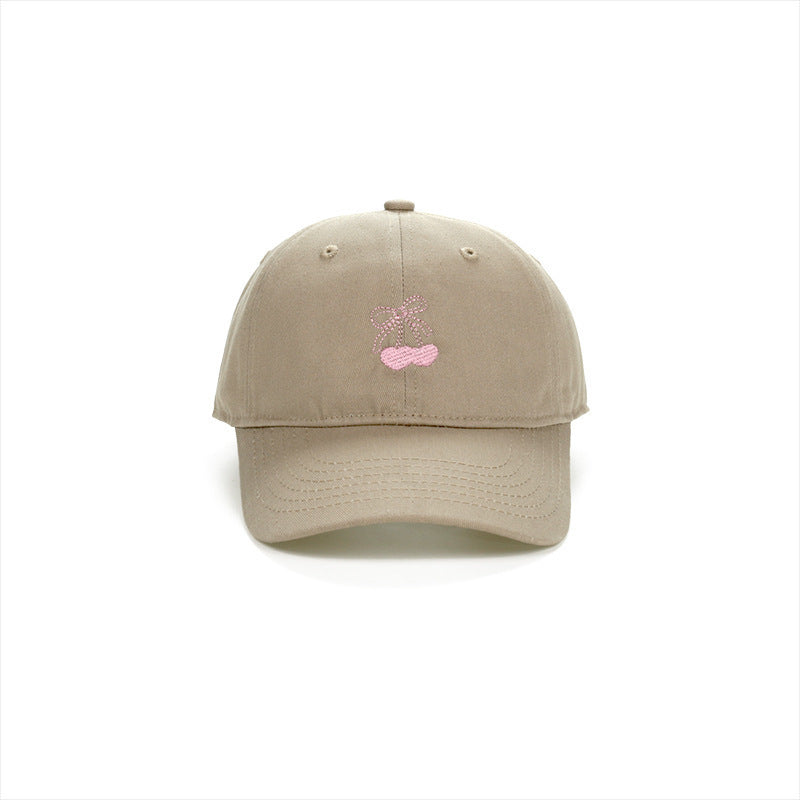 Wholesale  Bow Cherry Embroidered Cap Baseball Cap