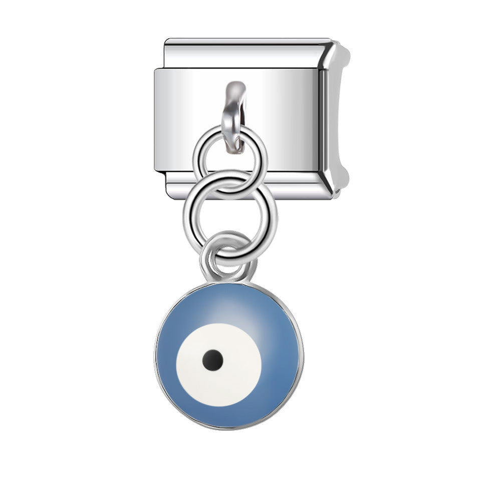 Wholesale Italian Charm Bracelet 9mm DIY Splicing Eyes Stainless Steel Composable Bracelet