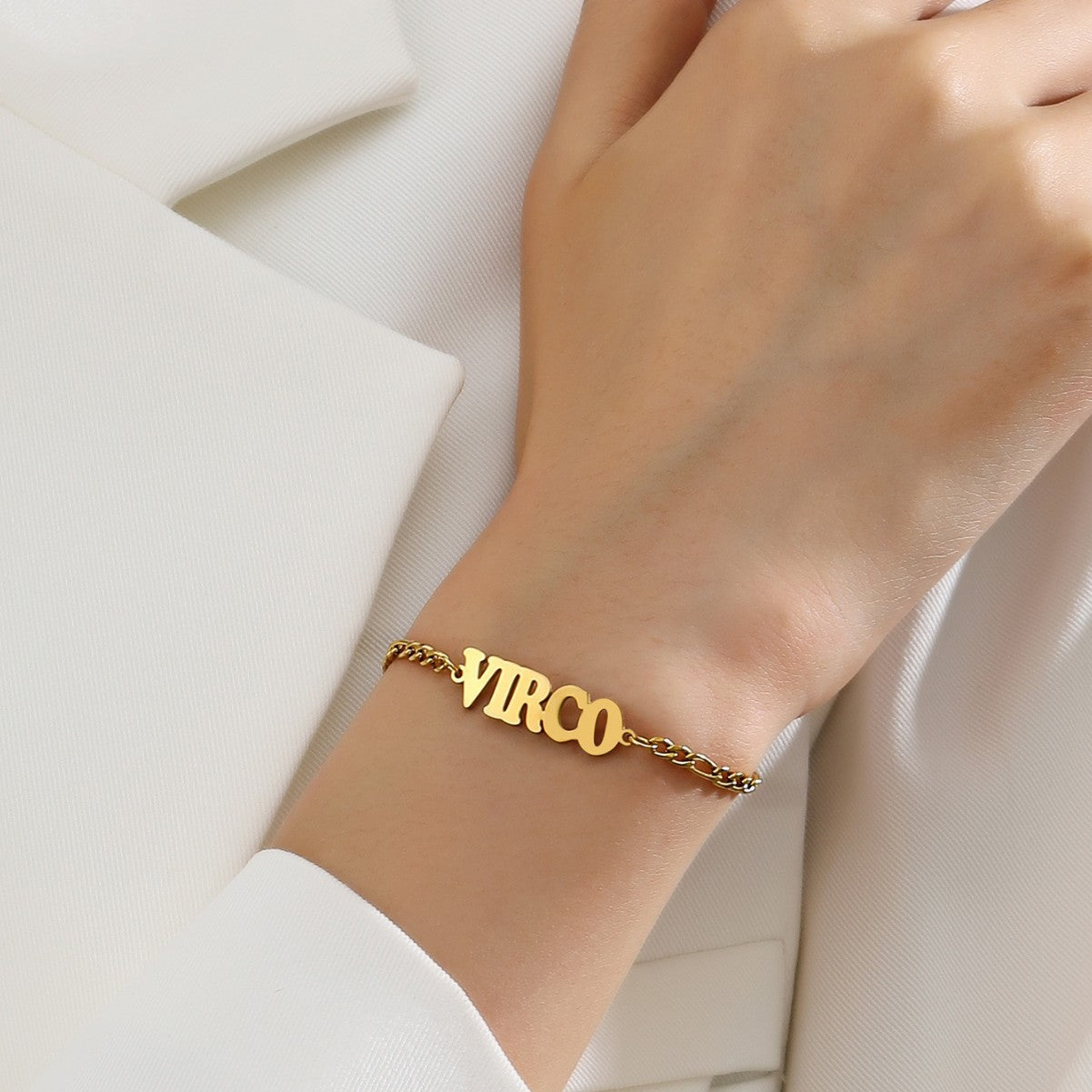 Wholesale Electroplated Alloy Zodiac Letter Bracelet Women S Contion Gift Jewelry Accessory