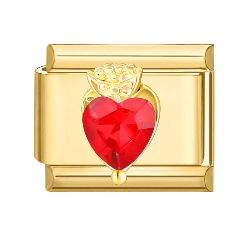 Wholesale  9mm Italian Charm Starter Bracelets DIY square Single Section Creative Stainless Steel Composable Bracelet