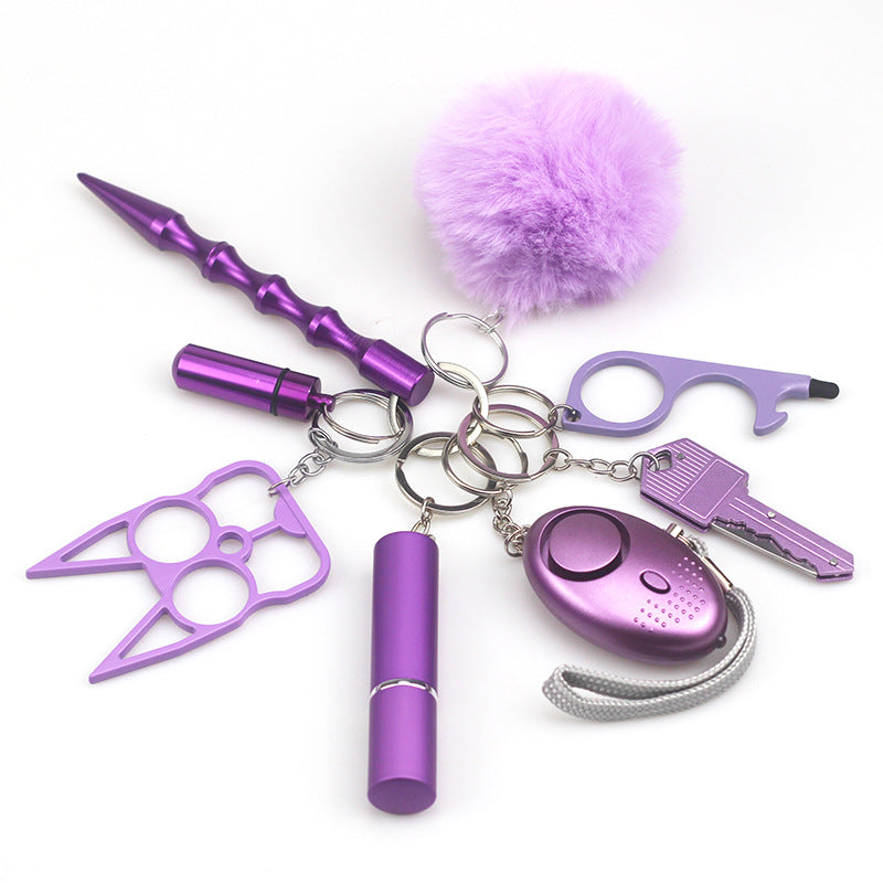Wholesale Multifunctional Hair Ball Medicine Bottle 8-piece Keychain Keychains Accessories ACCVIP-KC-ZhiYa016