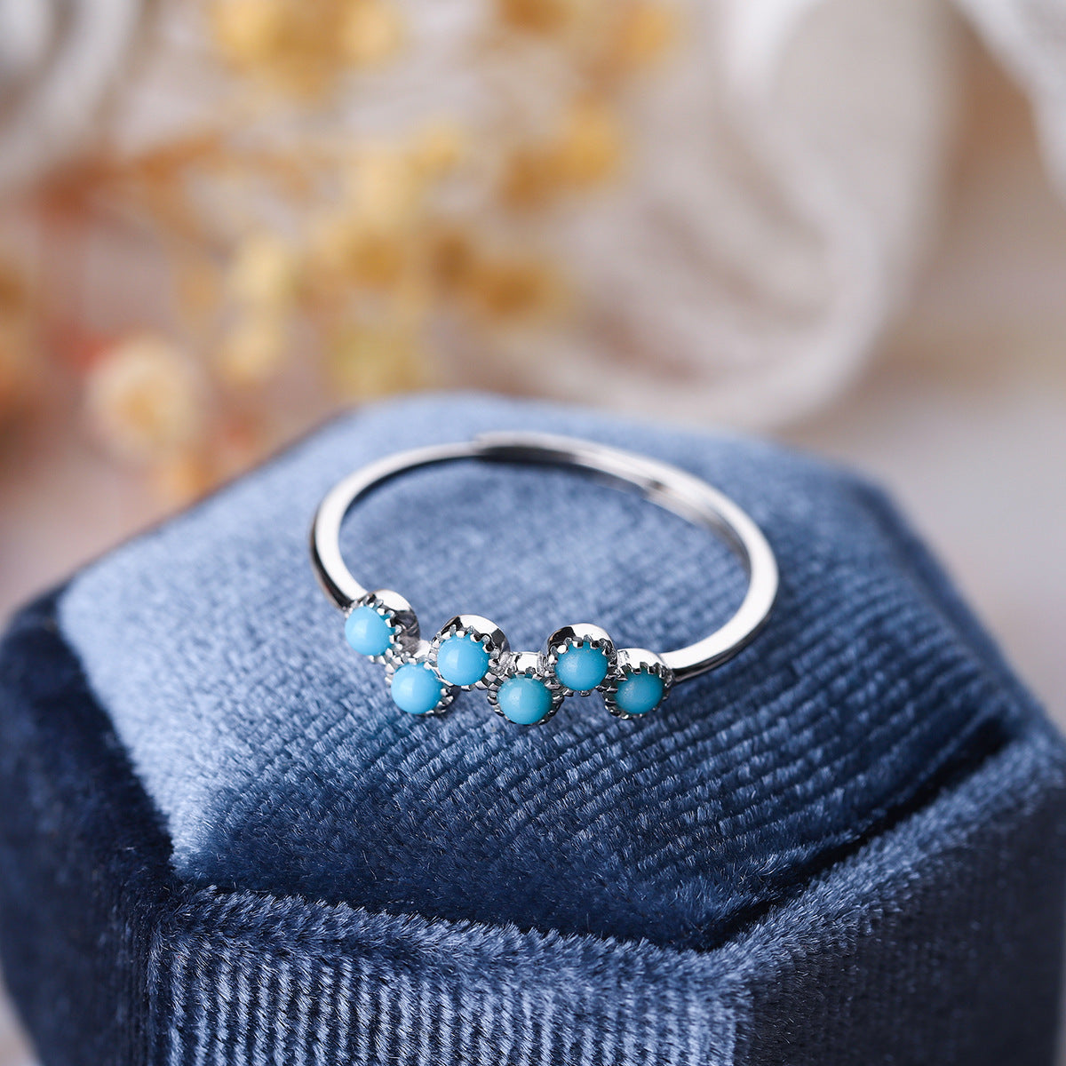 Wholesale S925 Sterling Silver Turquoise Ring
