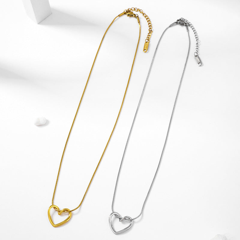 Wholesale Stainless Steel  Hollow Love Necklace