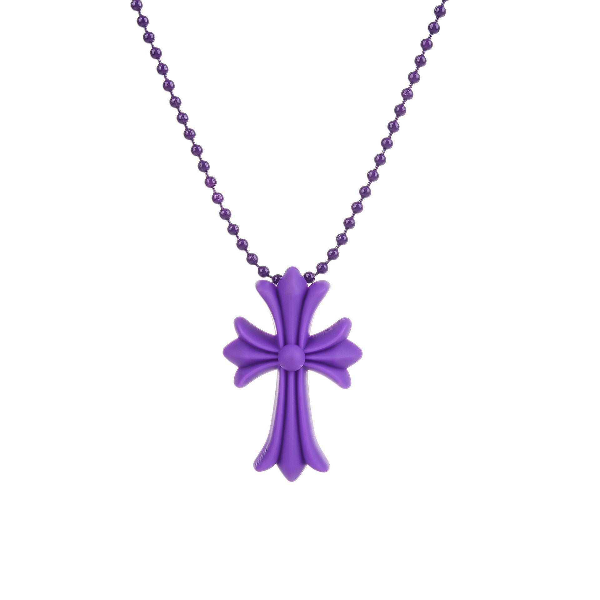 Wholesale  plastic colorful cross necklace