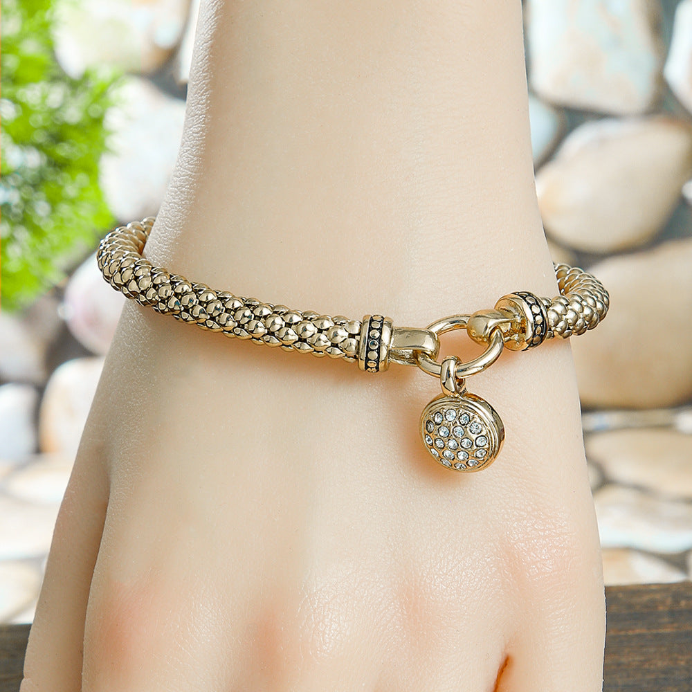 Wholesale Bohemian Glass Stacked Bracelets Colorful Personalized Letter Jewelry Accessory
