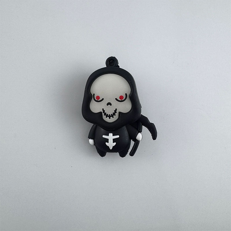 Wholesale 3D PVC Cartoon Pumpkin Pendant Keychain  Decorative Accessory