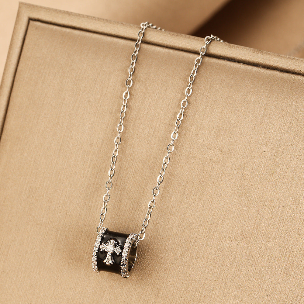 Wholesale Gold Plated Cross Pendant Tassel Necklace for Women - Vintage Style Fashion Accessory