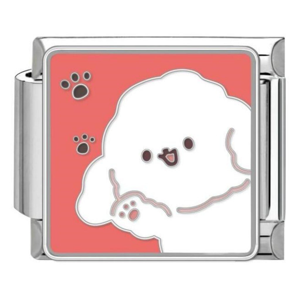 Wholesale Titanium Steel DIY Italian Charm Bracelet With Pet Pattern Original Design Jewelry Accessory For Boutique Resale