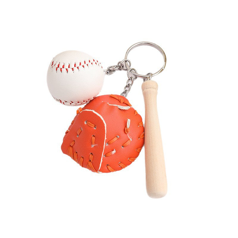 Wholesale  Mini Baseball Three-Piece Keychain