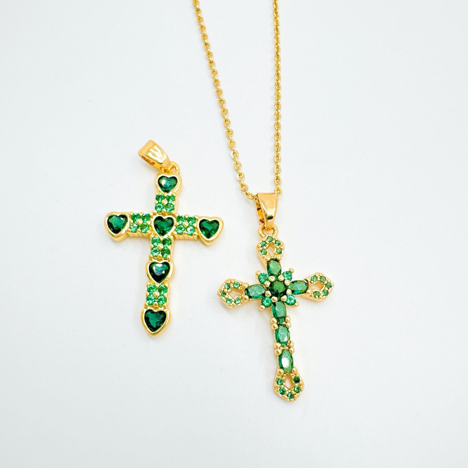 Wholesale Vintage Cross Necklace Pendant,  Gold Plated Copper