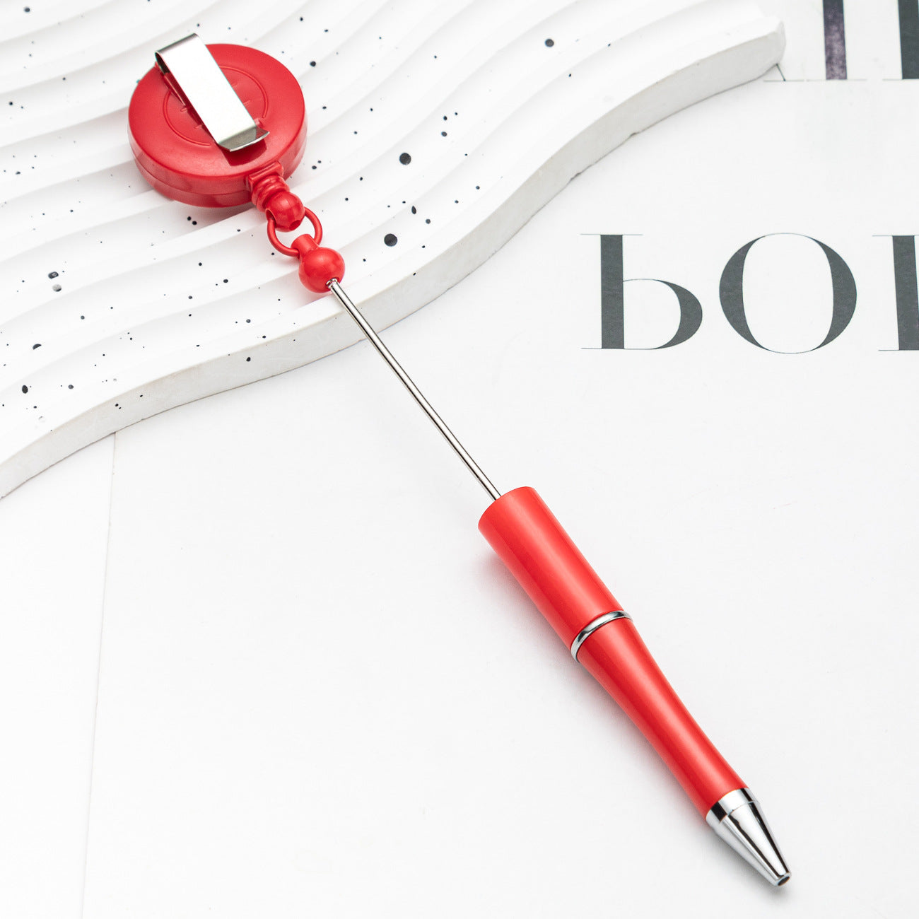 Wholesale Beadable Pens Plastic Badge Reels DIY Beaded Pens ACC-PN-HuaH059