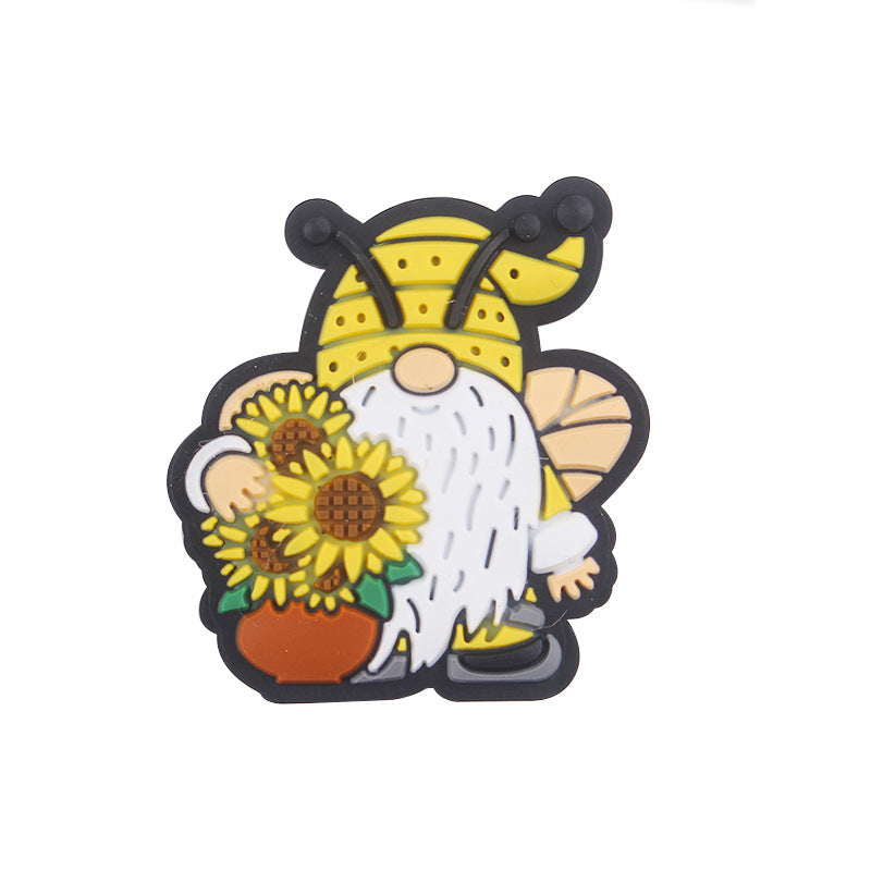 Wholesale 10pcs Cartoon Old Man Bee Silicone Beads Focal Beads DIY Beadable Pen Accessories ACC-BDS-GuangTian017