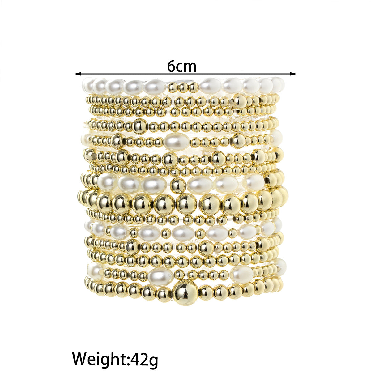 Wholesale Bohemian  Pearl Beaded Elastic Women's Bracelet