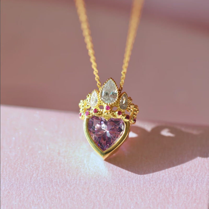 Wholesale Crown Diamond Fashion Hollow Love Necklaces ACC-NE-ShaoYu001