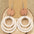 Wholesale Bohemian Style Multi-Layered Leather Ring Retro Splicing Small Wood  Earrings