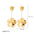 Wholesale 18K gold flower petal earrings retro ear jewelry