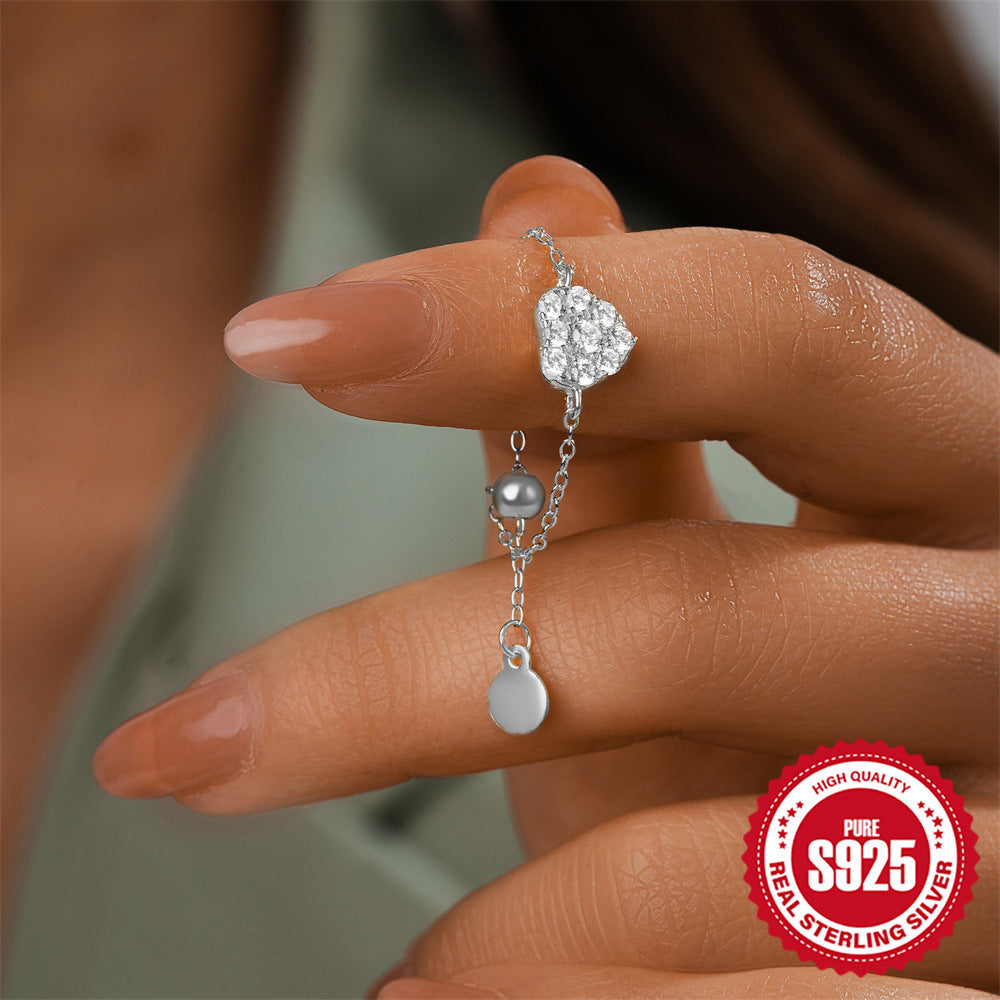 Wholesale  925 sterling silver lovely butterfly diamond ring