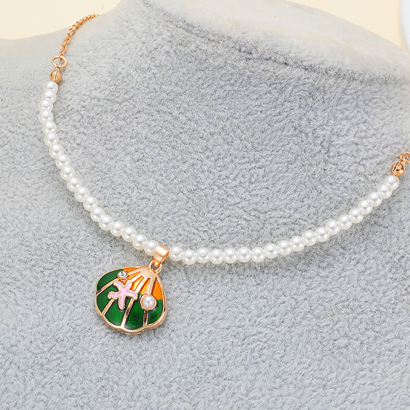 Wholesale  Pearl Necklace Shell Light Luxury Necklaces